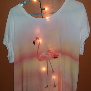 1/2 Sheer 1/2 soft tee shirt